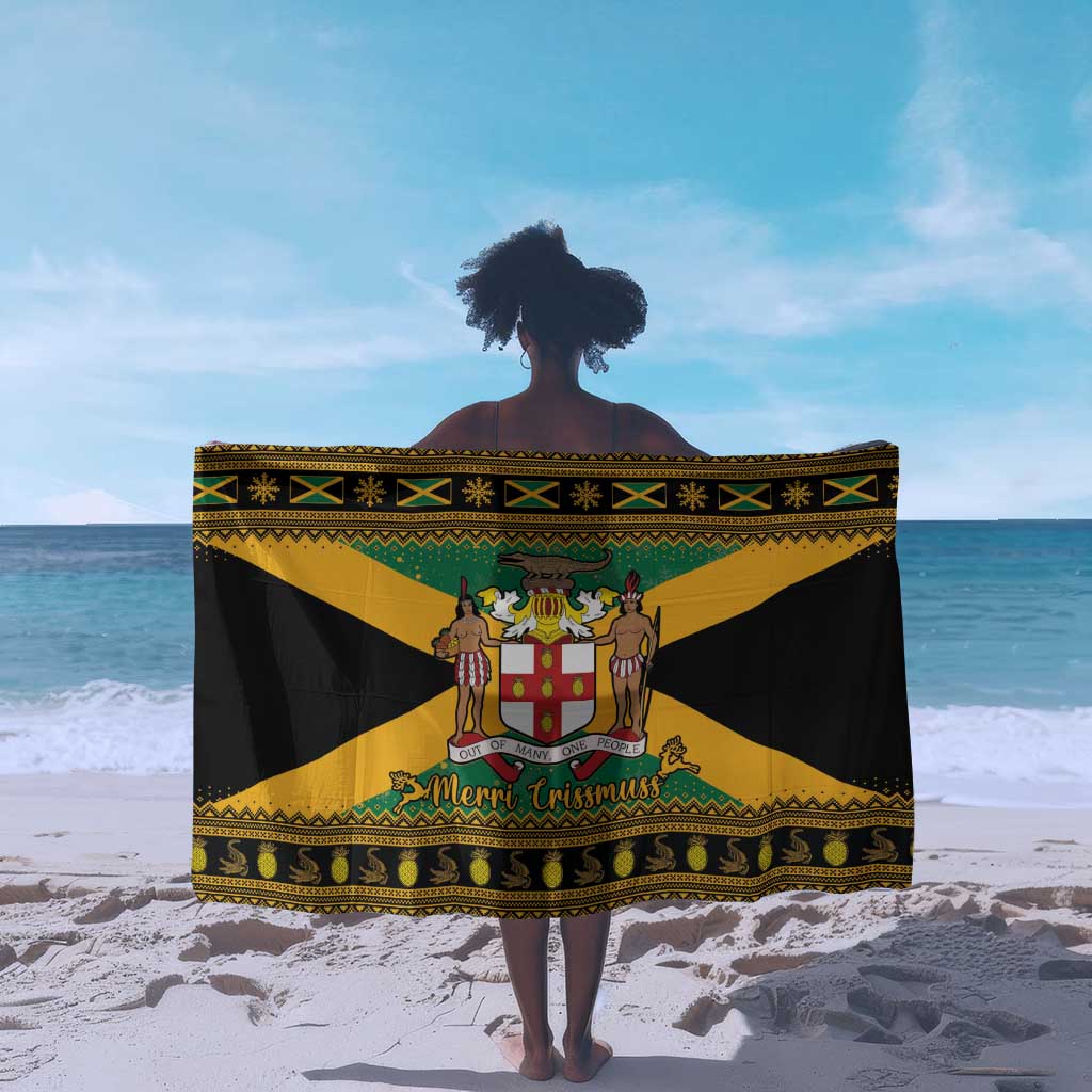 Afro-Jamaicans Sarong Coat Of Arms - Merry Christmas LT15