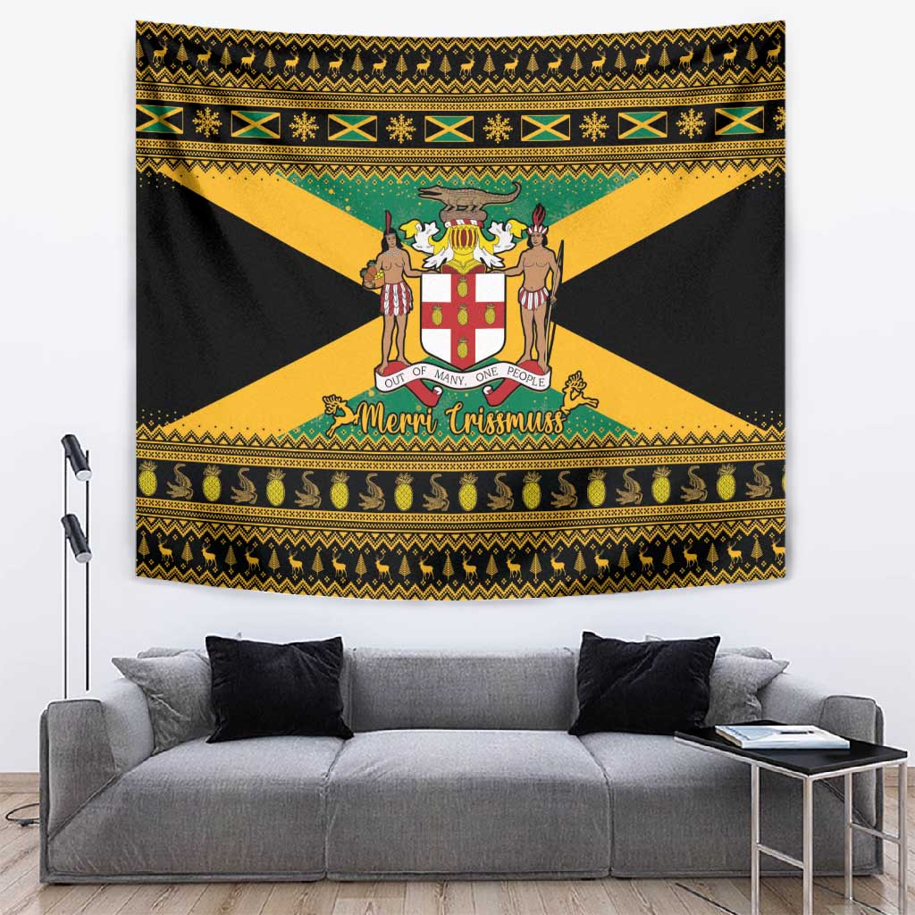 Afro-Jamaicans Tapestry Coat Of Arms - Merry Christmas LT15