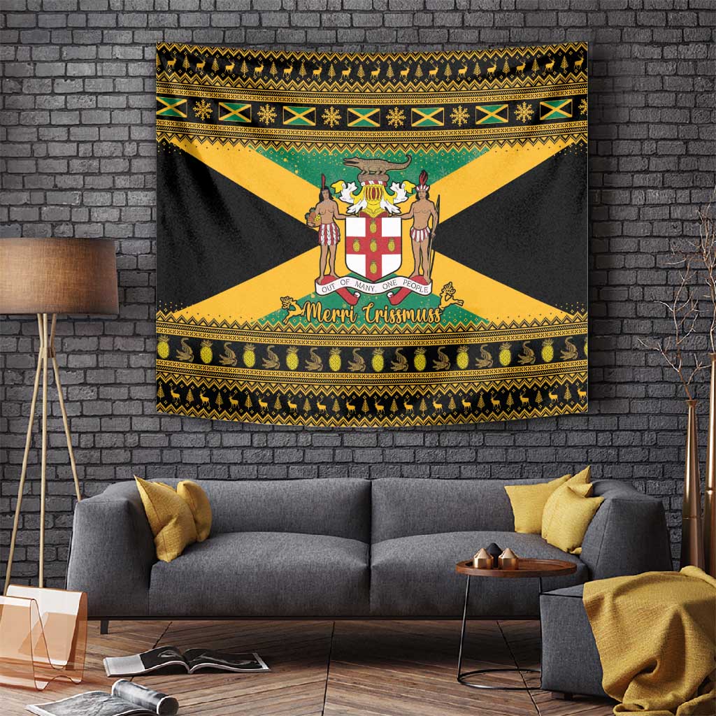 Afro-Jamaicans Tapestry Coat Of Arms - Merry Christmas LT15