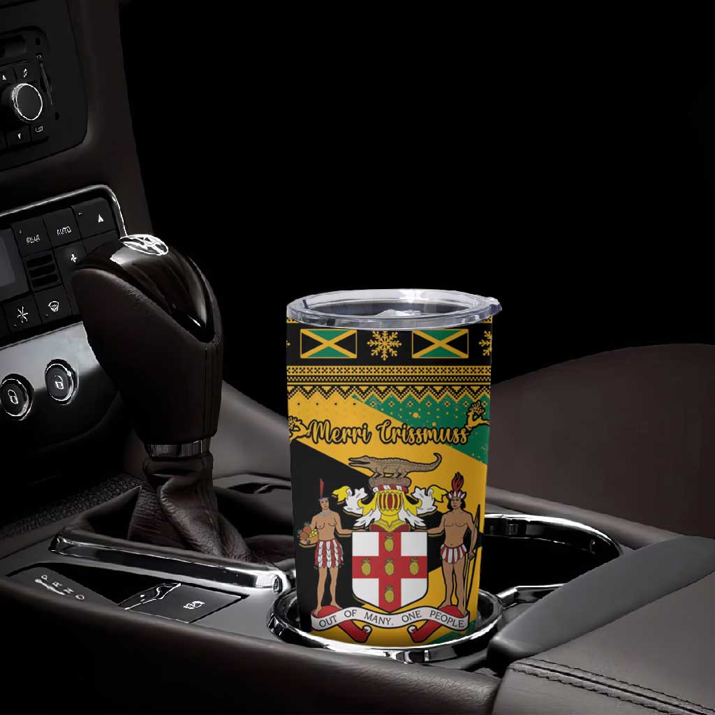 Afro-Jamaicans Tumbler Cup Coat Of Arms - Merry Christmas LT15