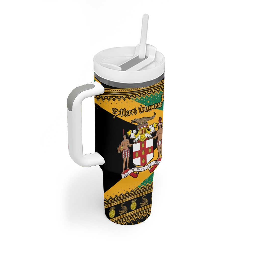 Afro-Jamaicans Tumbler With Handle Coat Of Arms - Merry Christmas LT15