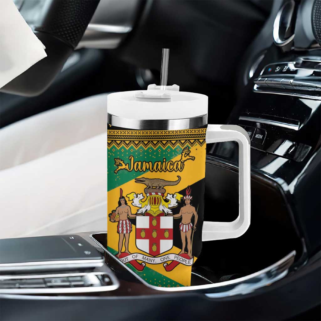 Afro-Jamaicans Tumbler With Handle Coat Of Arms - Merry Christmas LT15