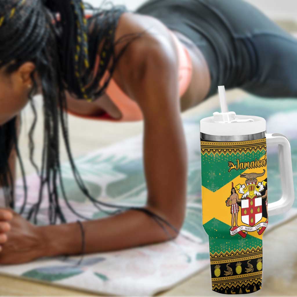 Afro-Jamaicans Tumbler With Handle Coat Of Arms - Merry Christmas LT15
