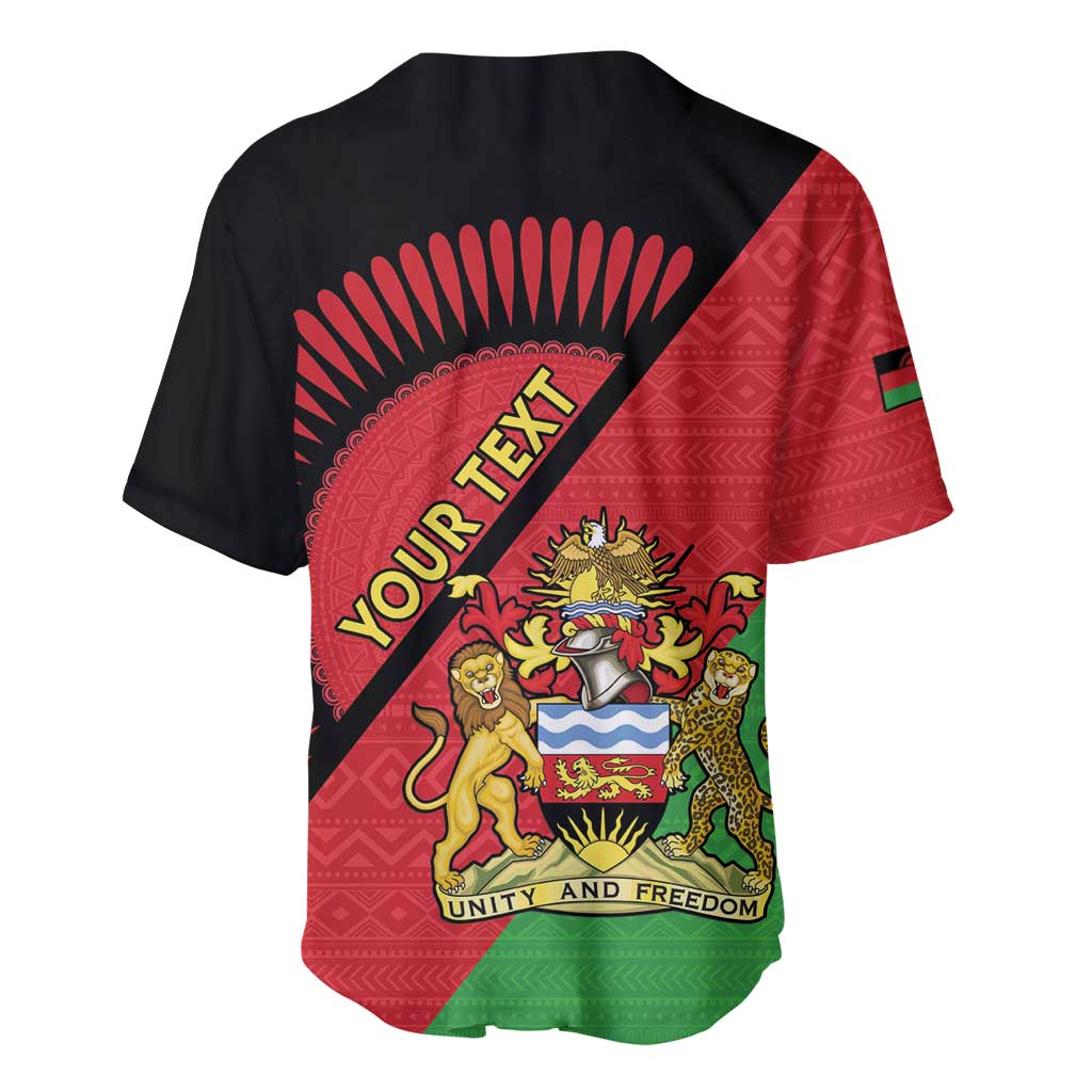 Personalized Afro Malawi Baseball Jersey Coat Of Arms - Southeastern Africa Pattern LT15