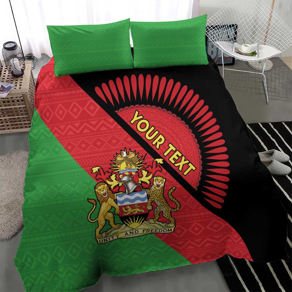 Personalized Afro Malawi Bedding Set Coat Of Arms - Southeastern Africa Pattern LT15