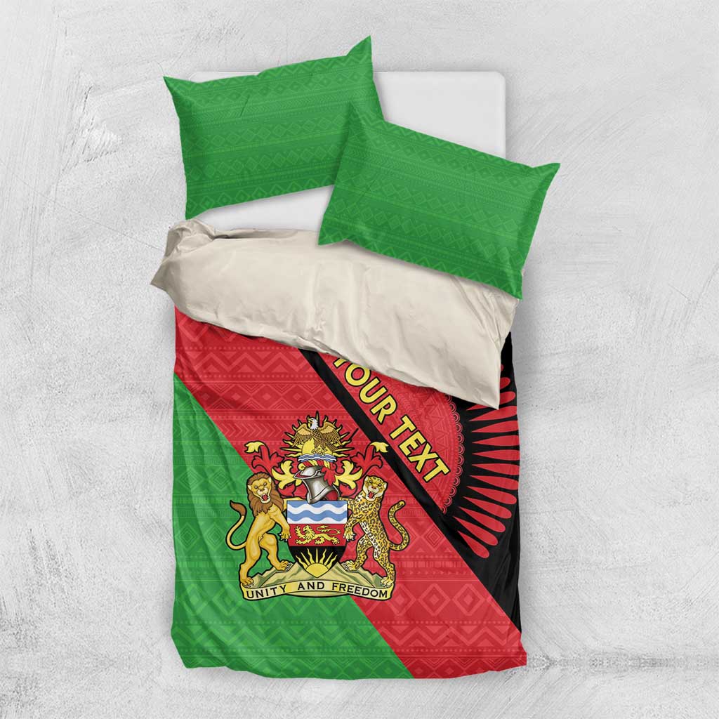 Personalized Afro Malawi Bedding Set Coat Of Arms - Southeastern Africa Pattern LT15