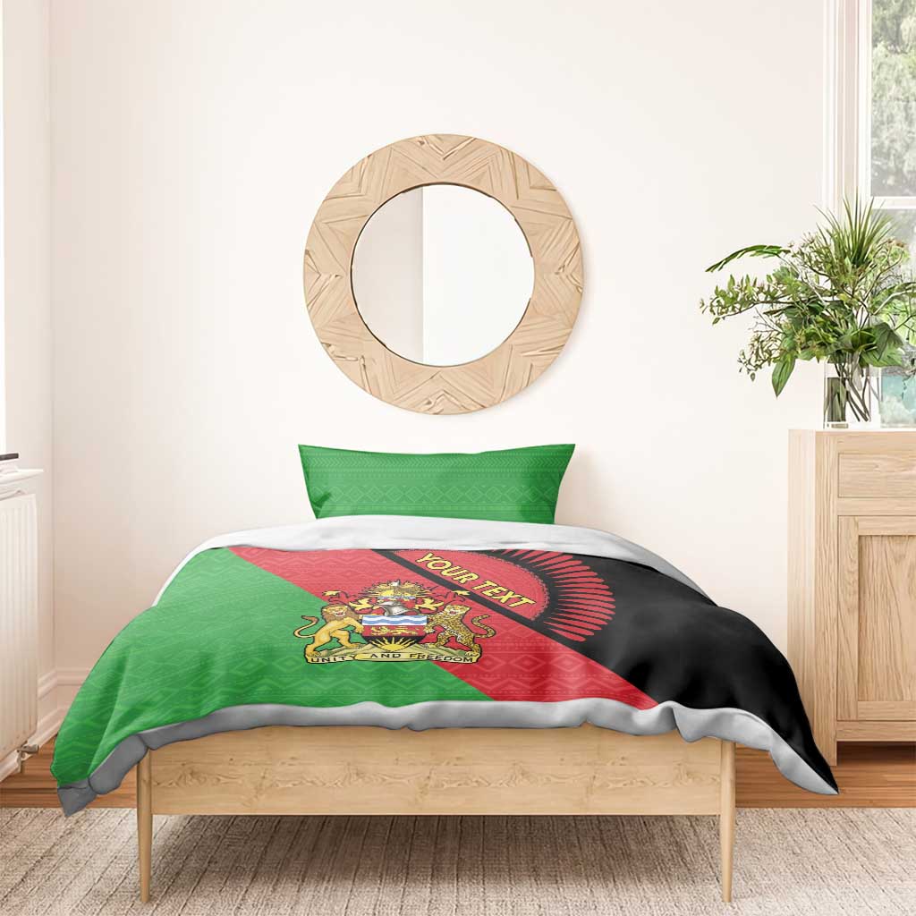 Personalized Afro Malawi Bedding Set Coat Of Arms - Southeastern Africa Pattern LT15