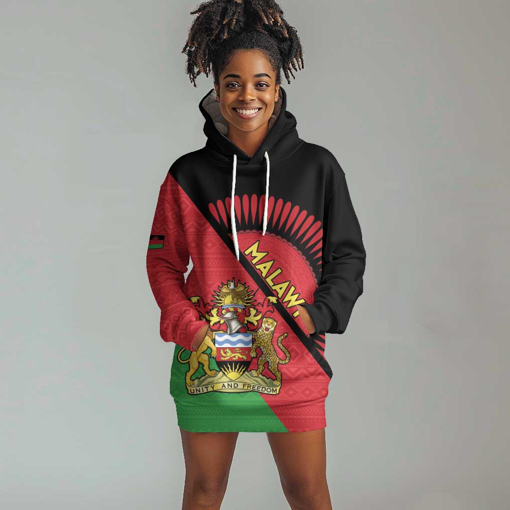 Personalized Afro Malawi Hoodie Dress Coat Of Arms - Southeastern Africa Pattern LT15