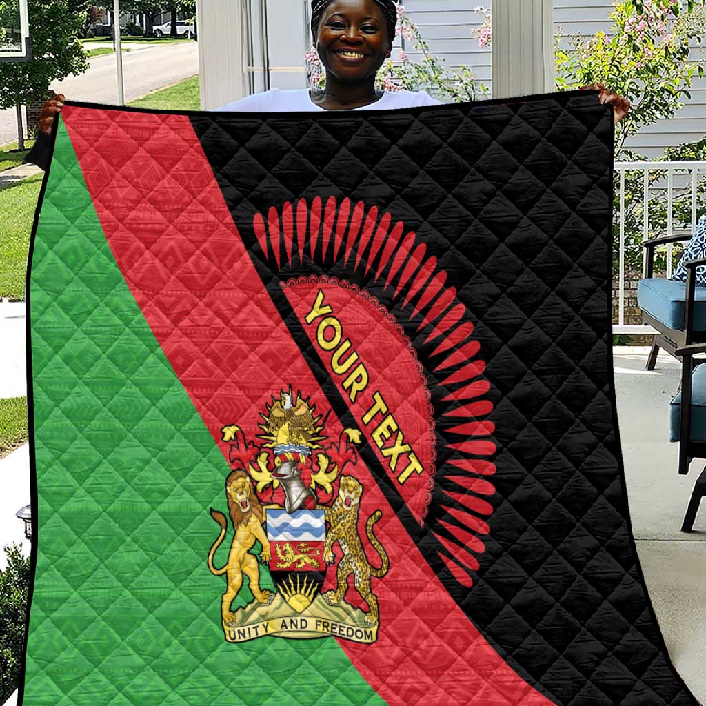 Personalized Afro Malawi Quilt Coat Of Arms - Southeastern Africa Pattern LT15