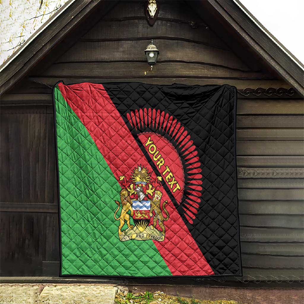 Personalized Afro Malawi Quilt Coat Of Arms - Southeastern Africa Pattern LT15