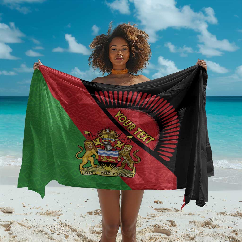 Personalized Afro Malawi Sarong Coat Of Arms - Southeastern Africa Pattern LT15