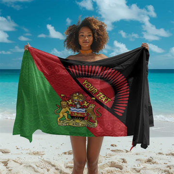 Personalized Afro Malawi Sarong Coat Of Arms - Southeastern Africa Pattern LT15
