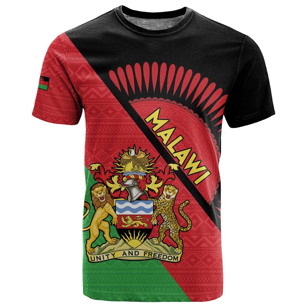 Personalized Afro Malawi T shirt Coat Of Arms - Southeastern Africa Pattern LT15