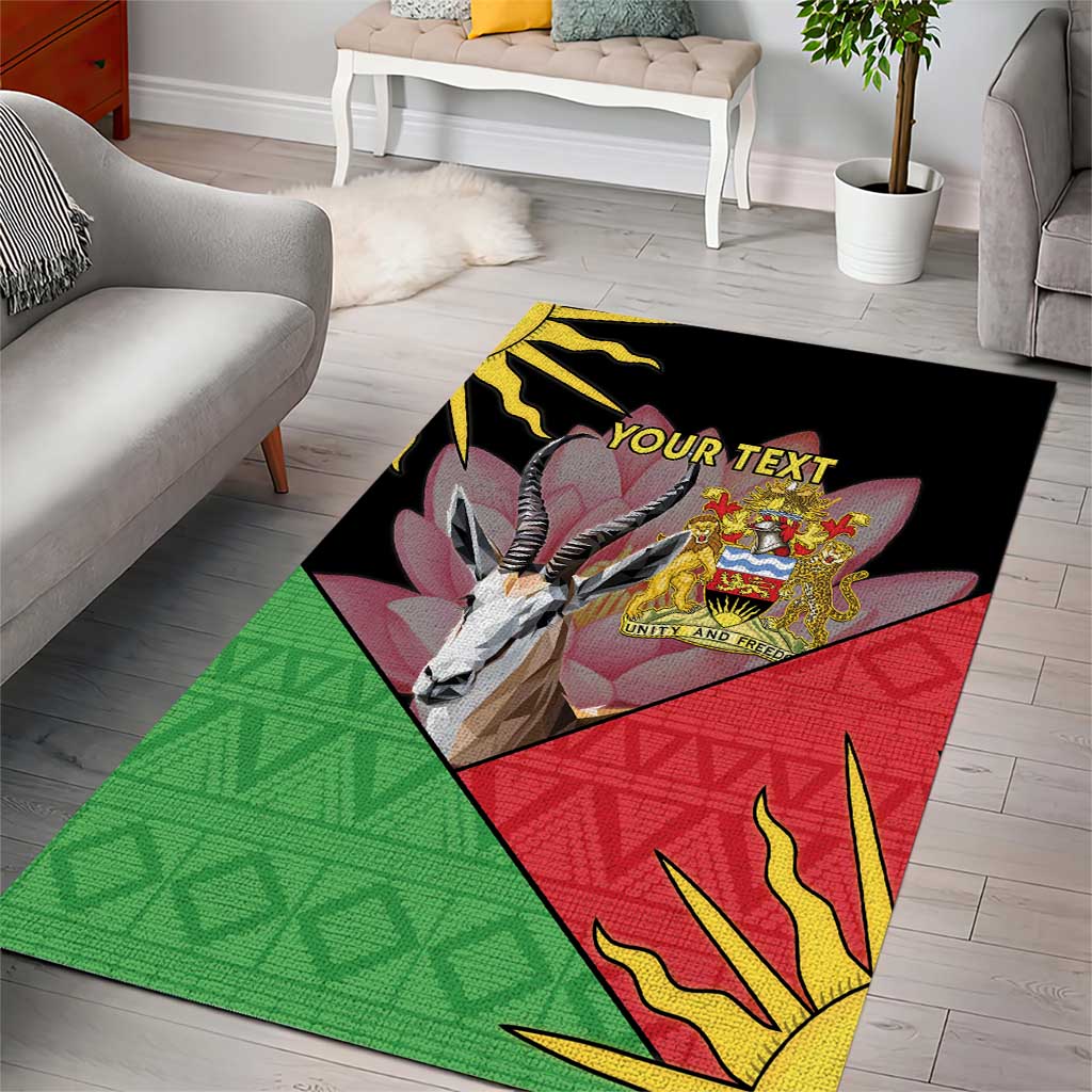 Personalized Africa Malawi Area Rug Thomsons Gazelle With Lotus LT15