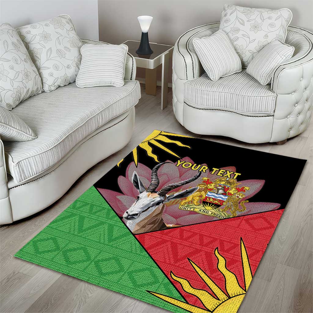 Personalized Africa Malawi Area Rug Thomsons Gazelle With Lotus LT15