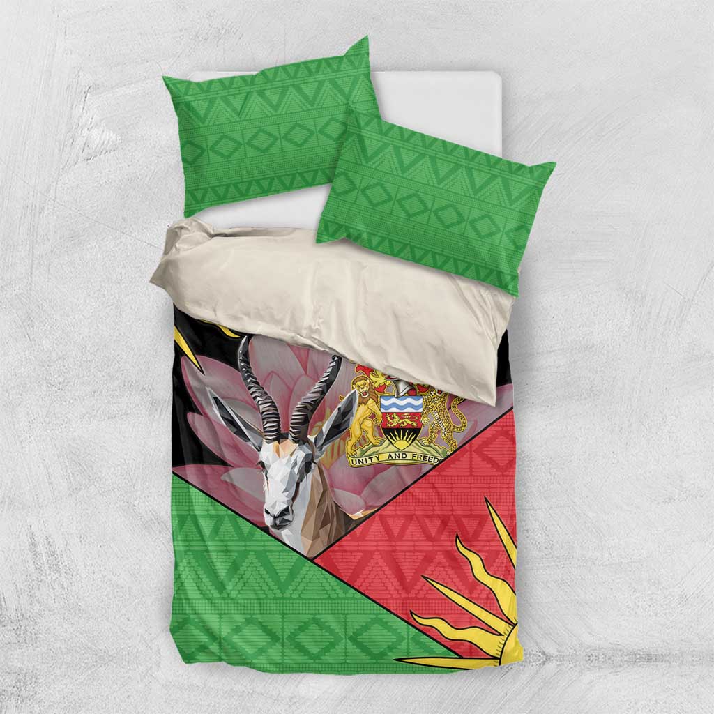 Personalized Africa Malawi Bedding Set Thomsons Gazelle With Lotus LT15