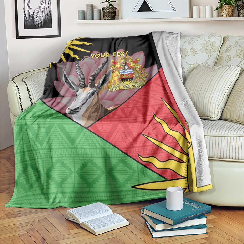Personalized Africa Malawi Blanket Thomsons Gazelle With Lotus LT15