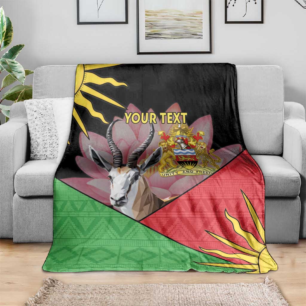 Personalized Africa Malawi Blanket Thomsons Gazelle With Lotus LT15