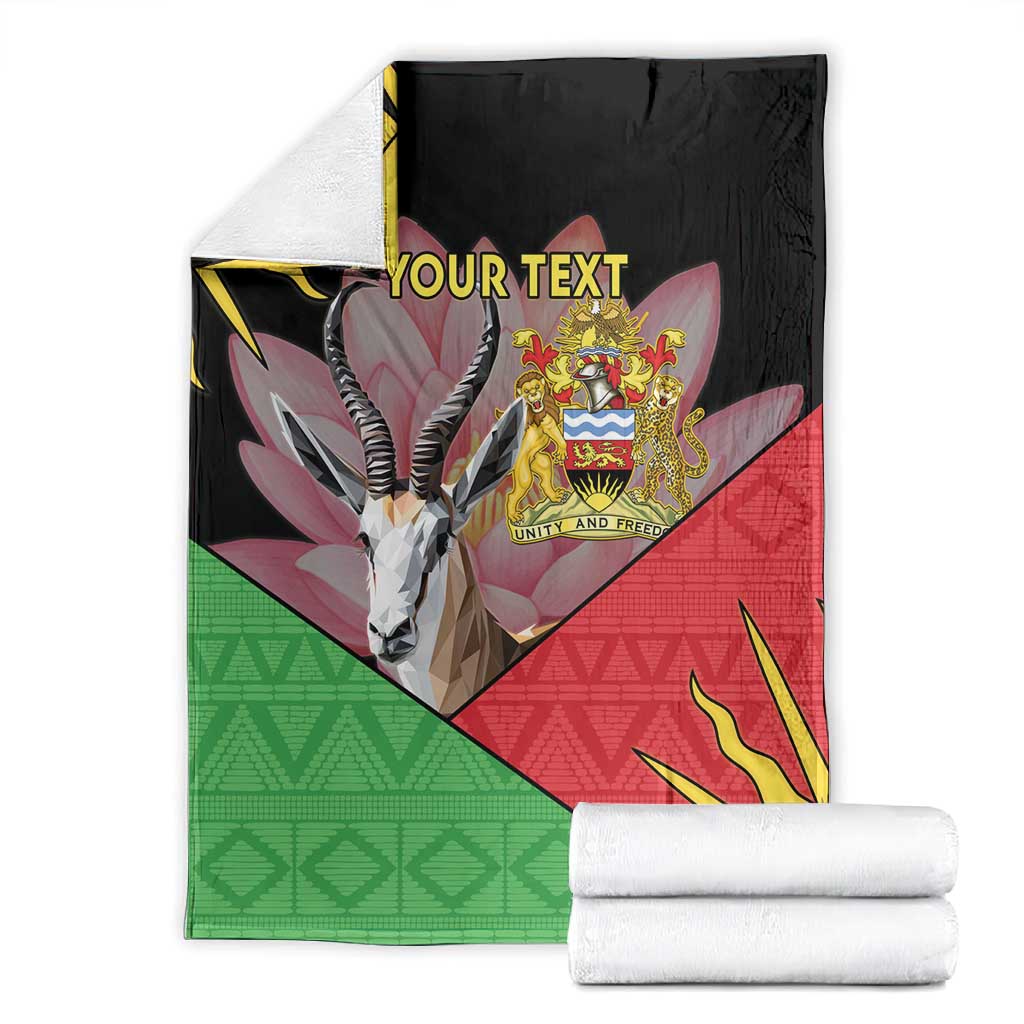 Personalized Africa Malawi Blanket Thomsons Gazelle With Lotus LT15