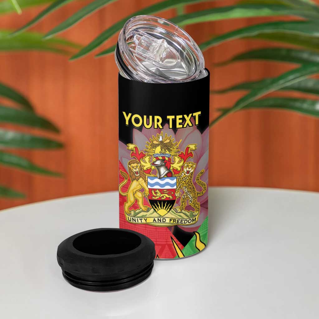 Personalized Africa Malawi 4 in 1 Can Cooler Tumbler Thomsons Gazelle With Lotus LT15