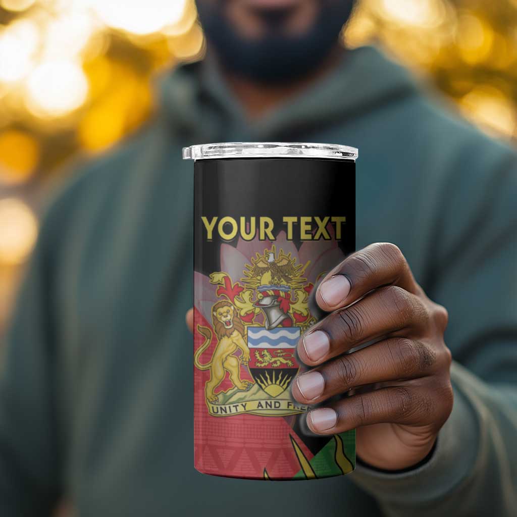 Personalized Africa Malawi 4 in 1 Can Cooler Tumbler Thomsons Gazelle With Lotus LT15
