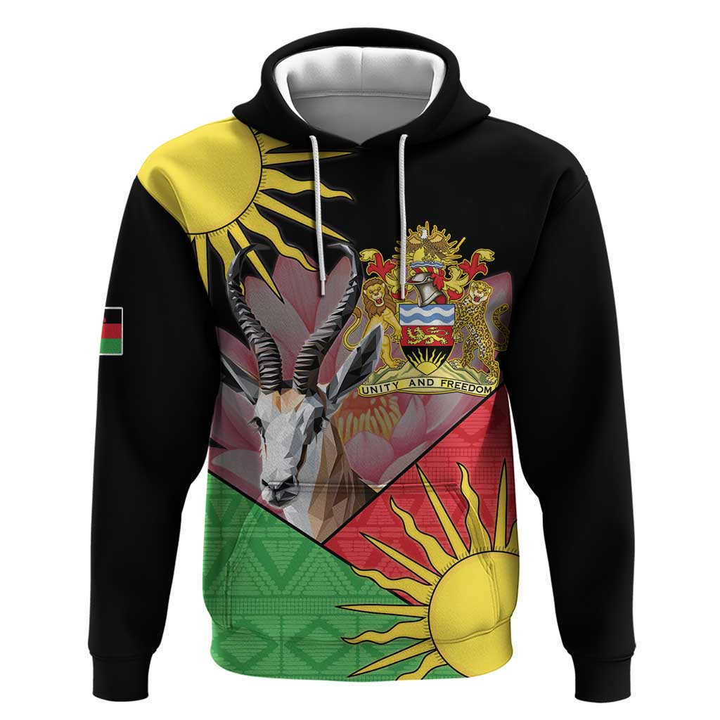 Personalised Malawi Thomsons Gazelle Hoodie Lotus - African Pattern LT15