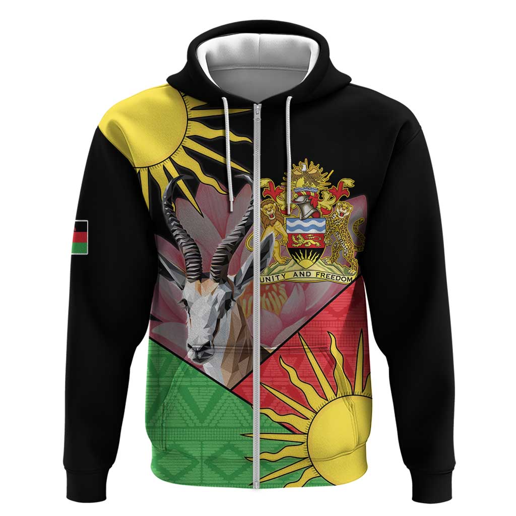Personalised Malawi Thomsons Gazelle Hoodie Lotus - African Pattern LT15