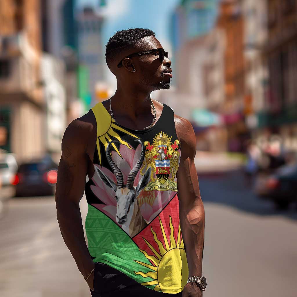 Personalized Africa Malawi Men Tank Top Thomsons Gazelle With Lotus LT15