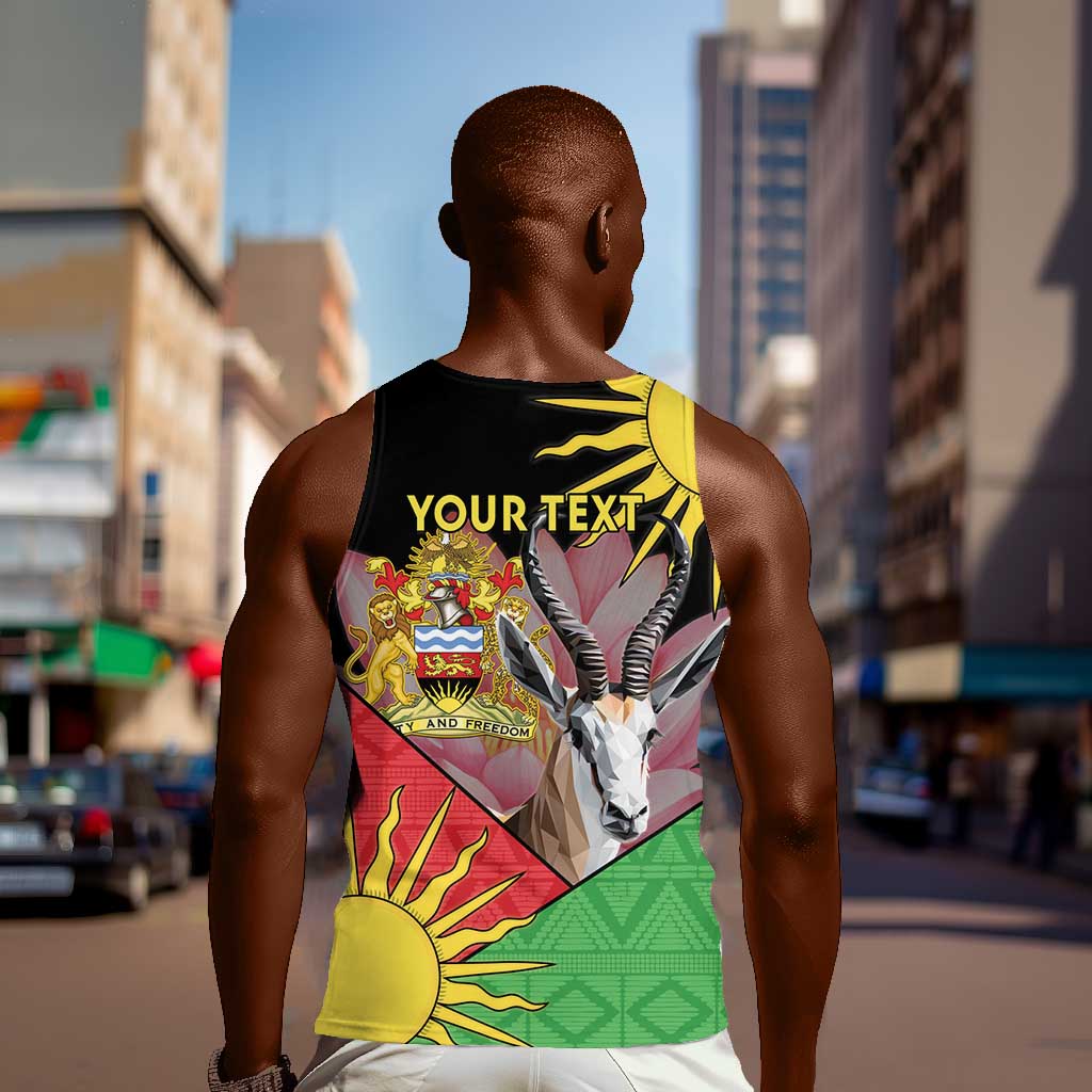 Personalized Africa Malawi Men Tank Top Thomsons Gazelle With Lotus LT15