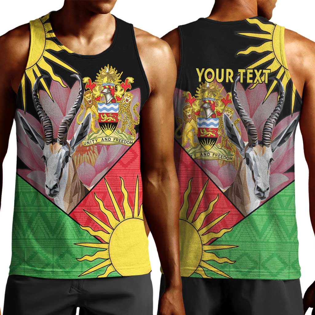 Personalized Africa Malawi Men Tank Top Thomsons Gazelle With Lotus LT15