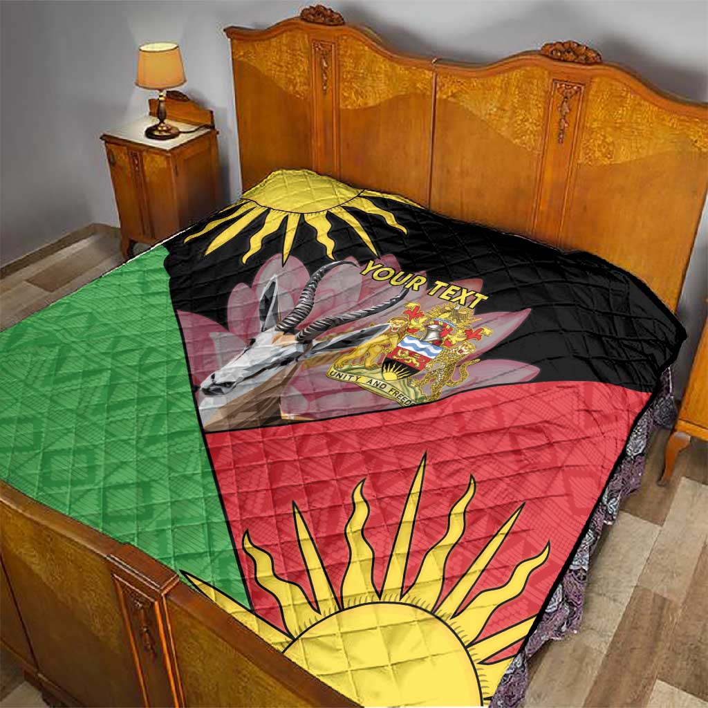 Personalized Africa Malawi Quilt Thomsons Gazelle With Lotus LT15