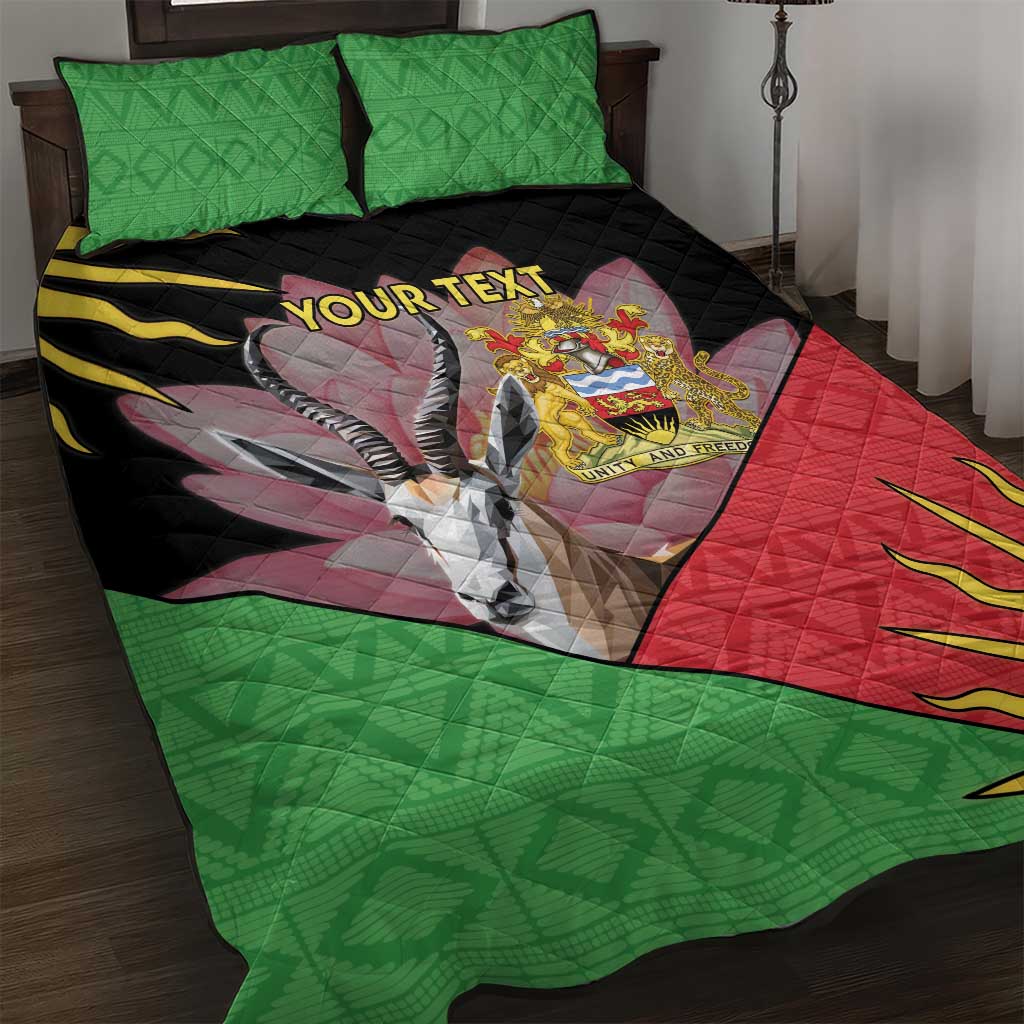 Personalized Africa Malawi Quilt Bed Set Thomsons Gazelle With Lotus LT15