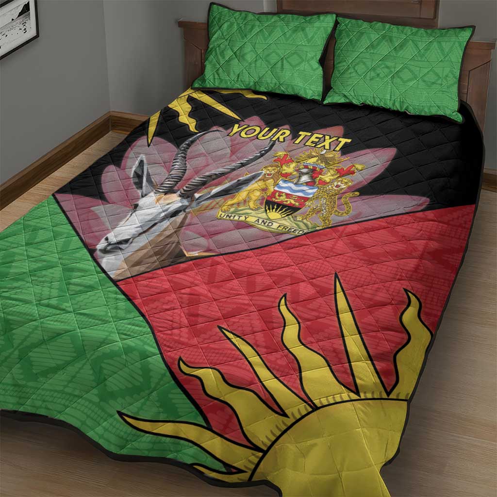 Personalized Africa Malawi Quilt Bed Set Thomsons Gazelle With Lotus LT15