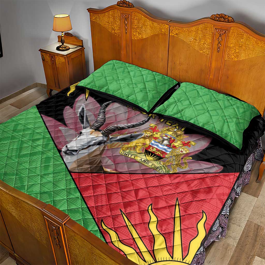 Personalized Africa Malawi Quilt Bed Set Thomsons Gazelle With Lotus LT15