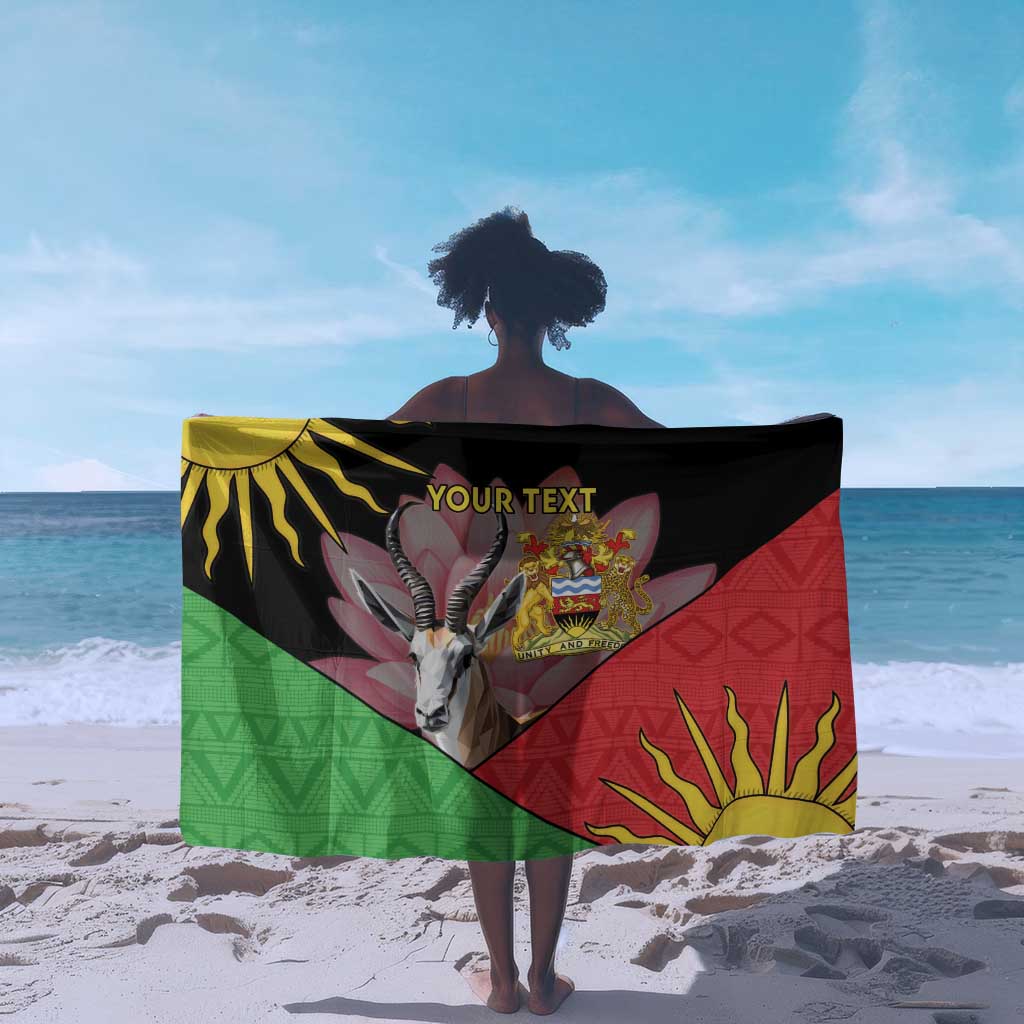 Personalized Africa Malawi Sarong Thomsons Gazelle With Lotus LT15