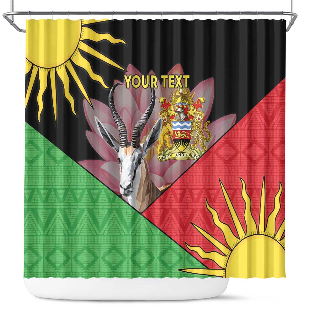 Personalised Malawi Thomsons Gazelle Shower Curtain Lotus - African Pattern LT15