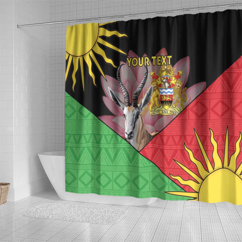 Personalised Malawi Thomsons Gazelle Shower Curtain Lotus - African Pattern LT15