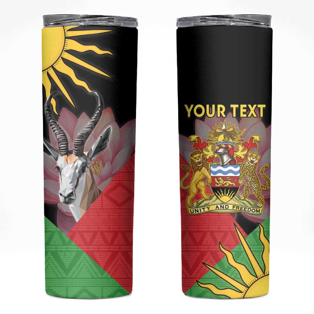 Personalized Africa Malawi Skinny Tumbler Thomsons Gazelle With Lotus LT15