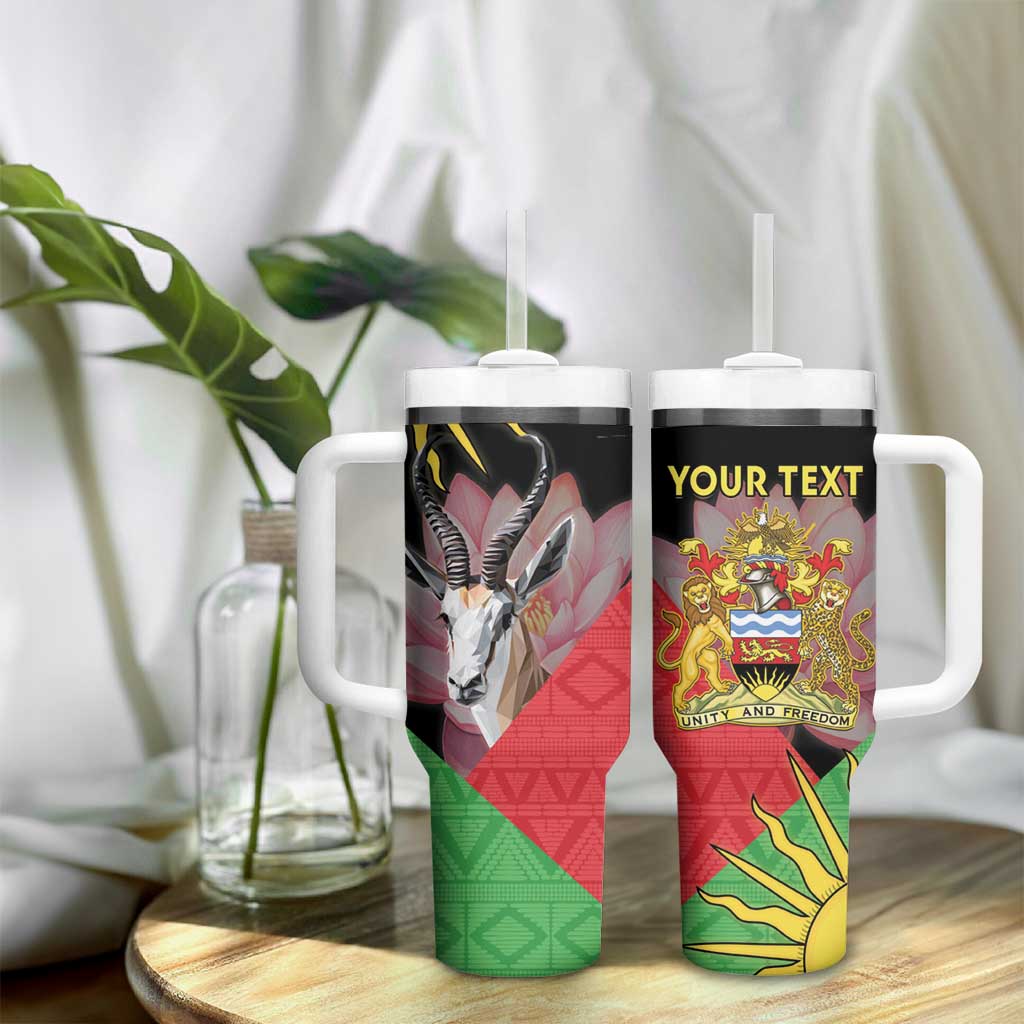 Personalized Africa Malawi Tumbler With Handle Thomsons Gazelle With Lotus LT15