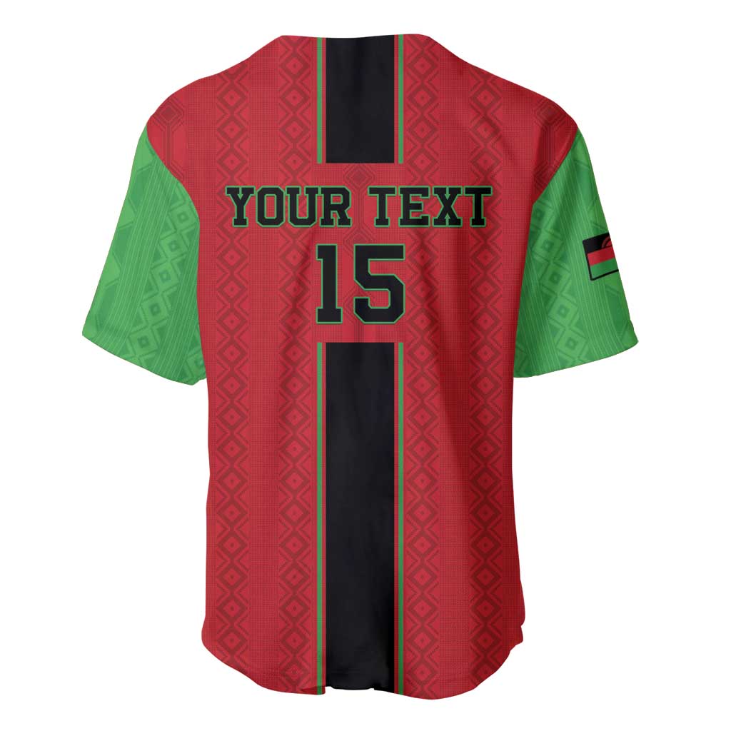 Custom Afro Malawi Football Baseball Jersey Go Champions - African Pattern LT15