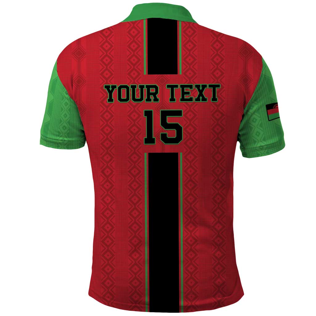 Custom Malawi Football Polo Shirt Go Flames LT15