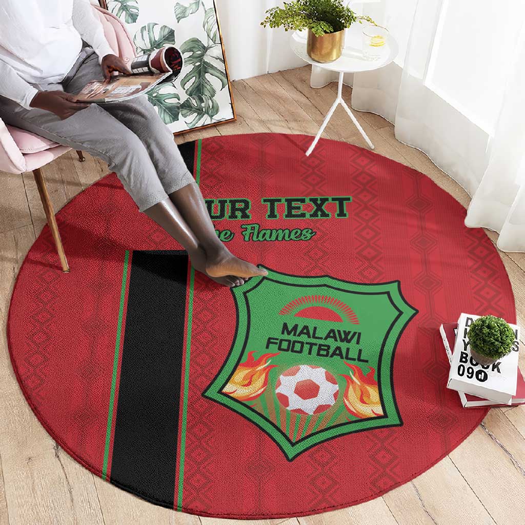 Custom Afro Malawi Football Round Carpet Go Champions - African Pattern LT15