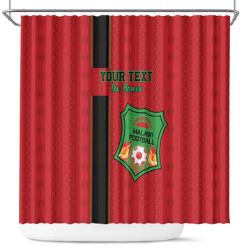 Custom Malawi Football Shower Curtain Go Flames LT15