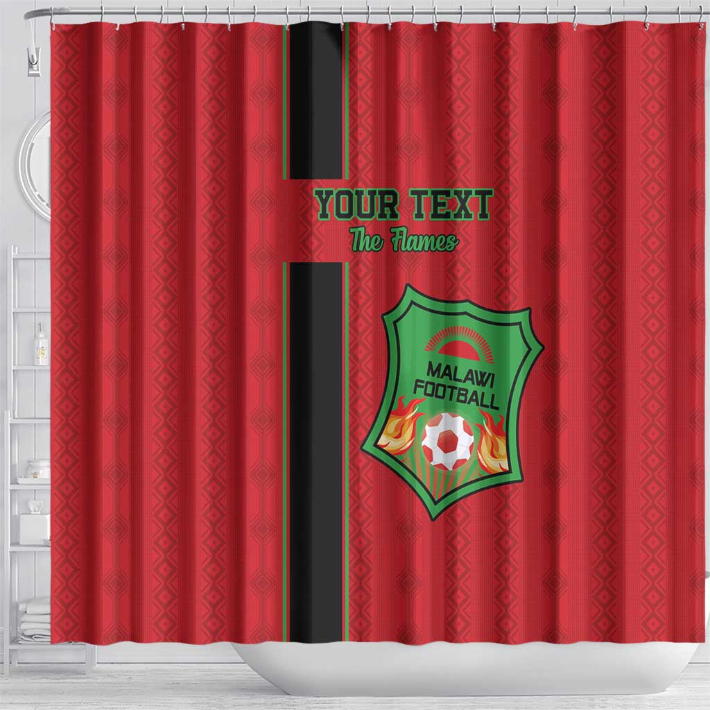 Custom Malawi Football Shower Curtain Go Flames LT15