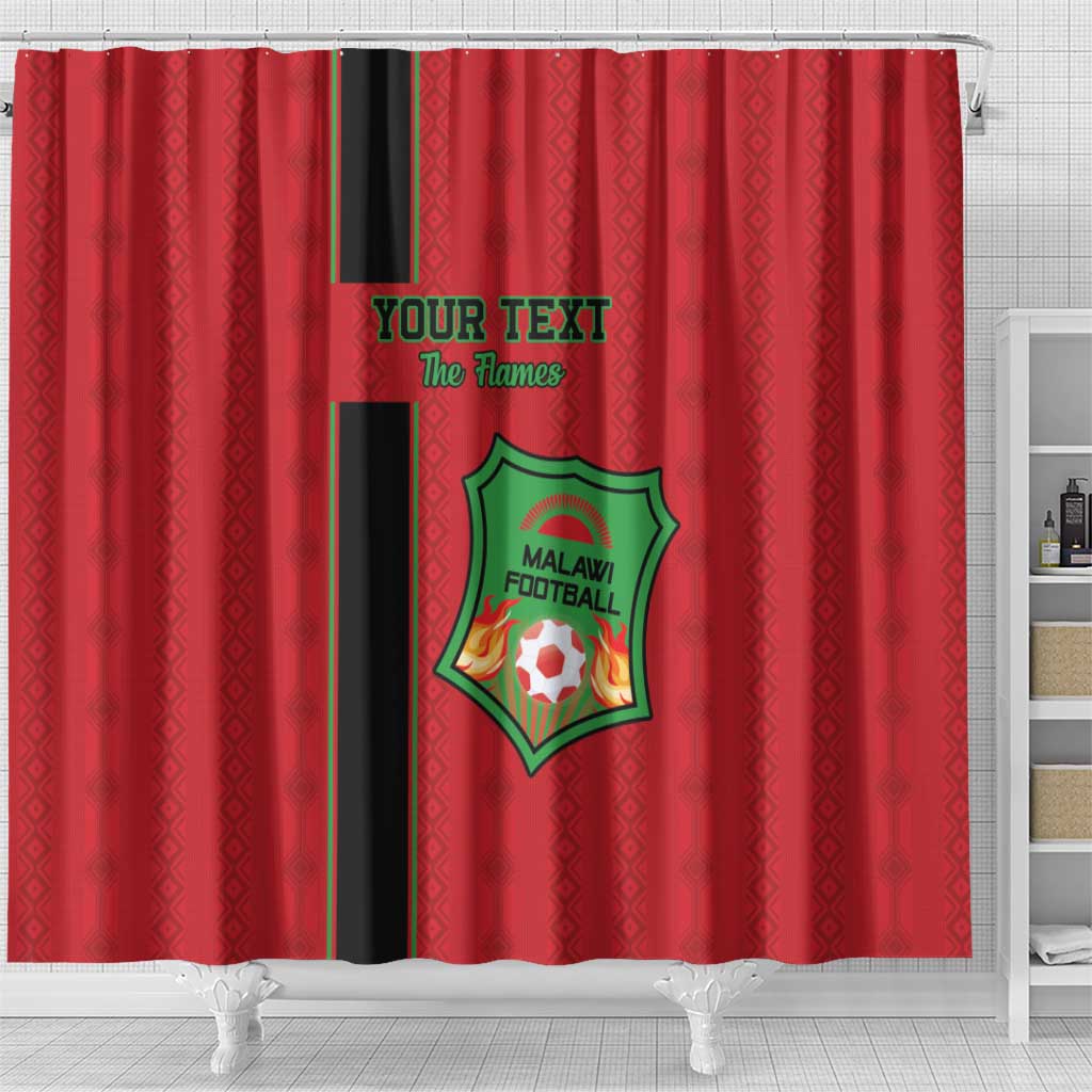 Custom Malawi Football Shower Curtain Go Flames LT15