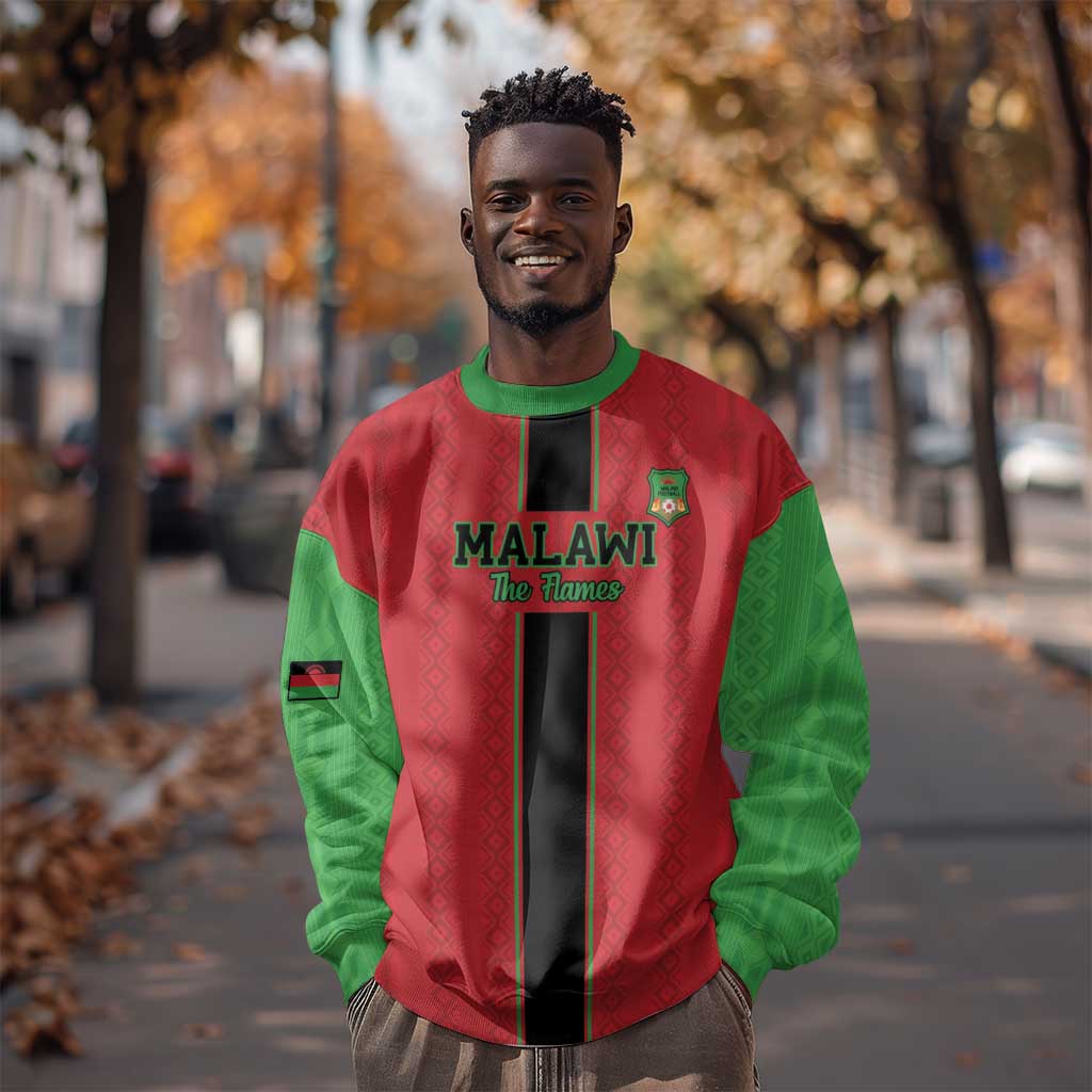 Custom Afro Malawi Football Sweatshirt Go Champions - African Pattern LT15