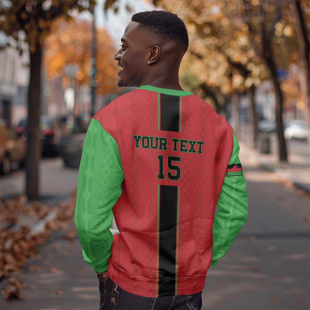 Custom Afro Malawi Football Sweatshirt Go Champions - African Pattern LT15