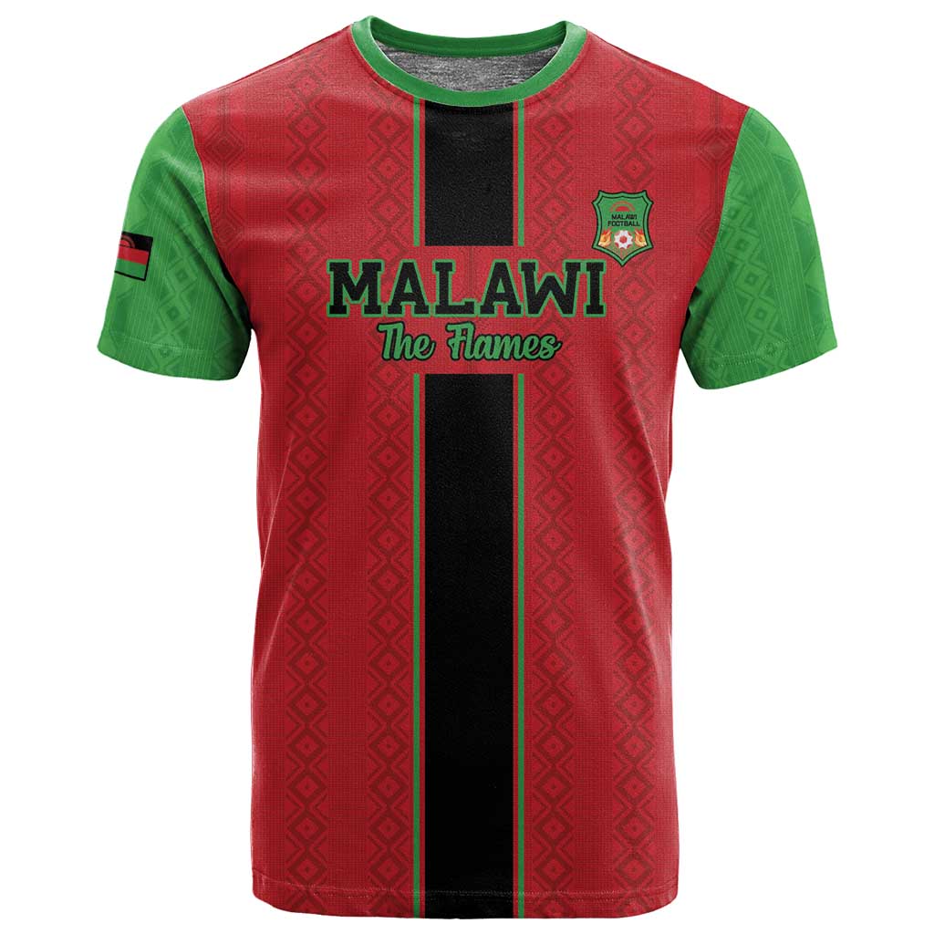 Custom Afro Malawi Football T shirt Go Champions - African Pattern LT15