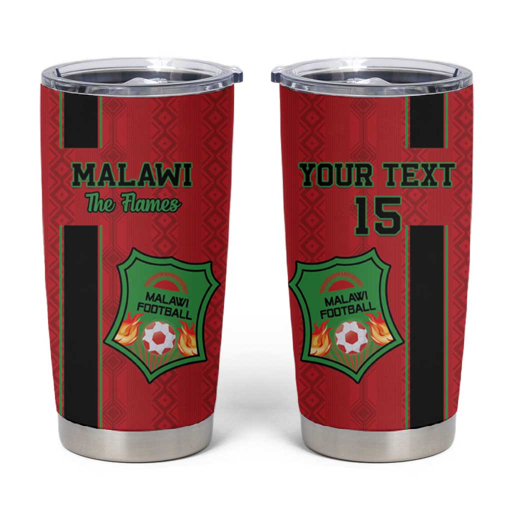 Custom Afro Malawi Football Tumbler Cup Go Champions - African Pattern LT15