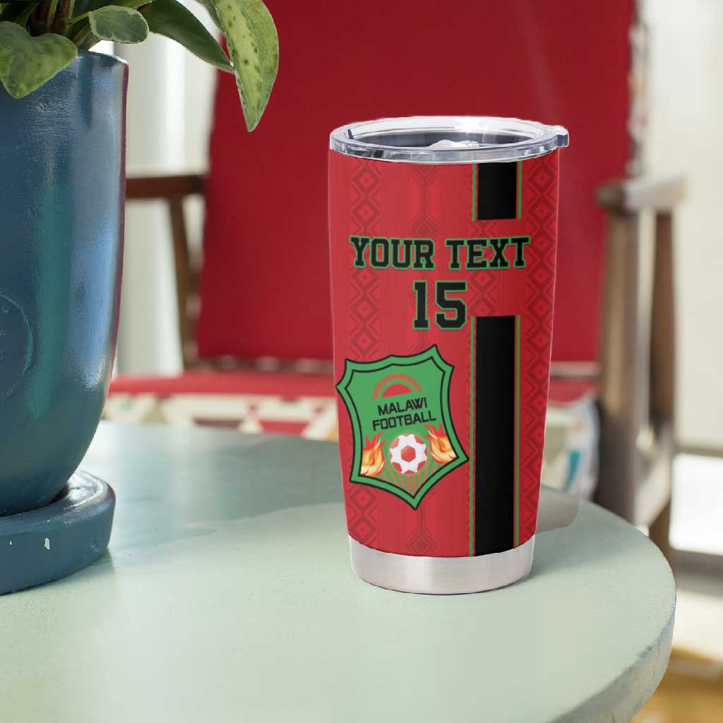 Custom Afro Malawi Football Tumbler Cup Go Champions - African Pattern LT15
